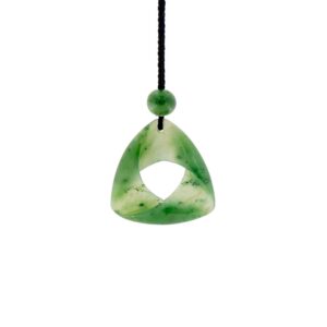 Hand Carved Yukon Jade Mobius Pendant