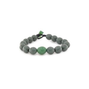 Handmade Wyoming Sage and Apple Green Jade Beaded Bracelet