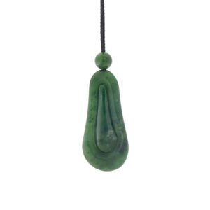 Hand Carved Yukon Jade Avocado Pendant