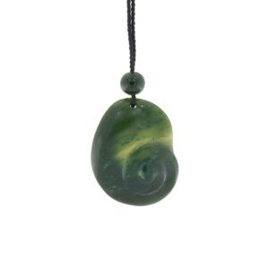 Hand Carved Cassiar BC Jade Shell Pendant