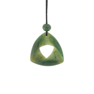 Hand Carved Northern California Jade Mobius Pendant