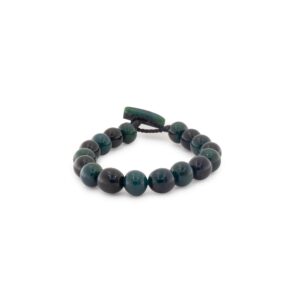 Handmade Big Sur and Wyoming Black Jade Beaded Bracelet