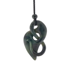 Hand Carved Big Sur Jade Pierced Pendant